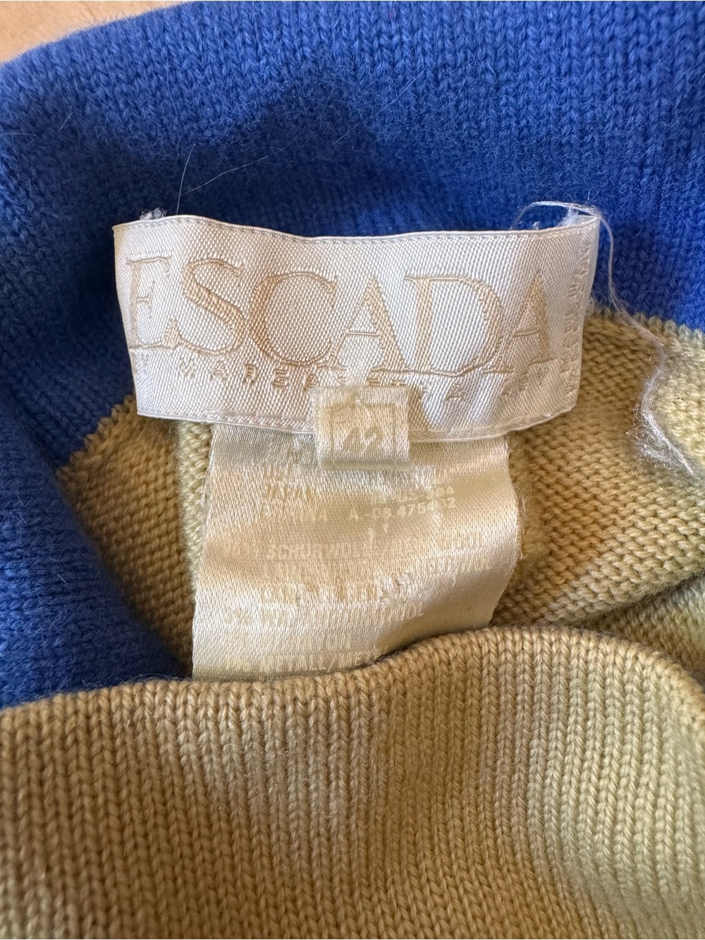 Vintage Escada Margaretha Ley Tan Sequin Horse Sweater - Picture 4 of 8